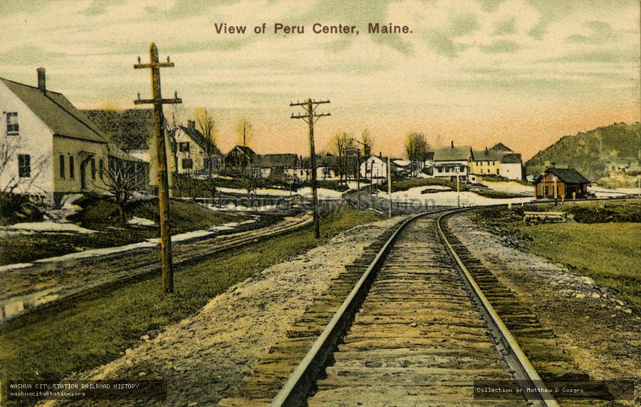 Postcard: View of Peru Center, Maine